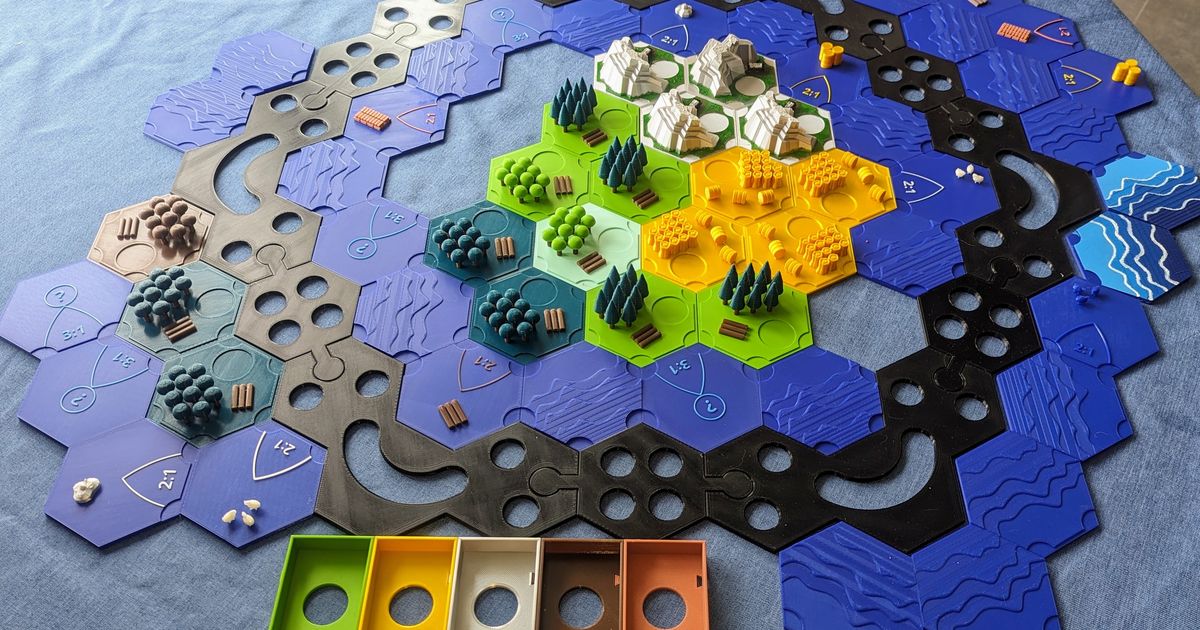 DIE SIEDLER VON CATAN Tauschhafen-Set und Meer by hef | Download free ...