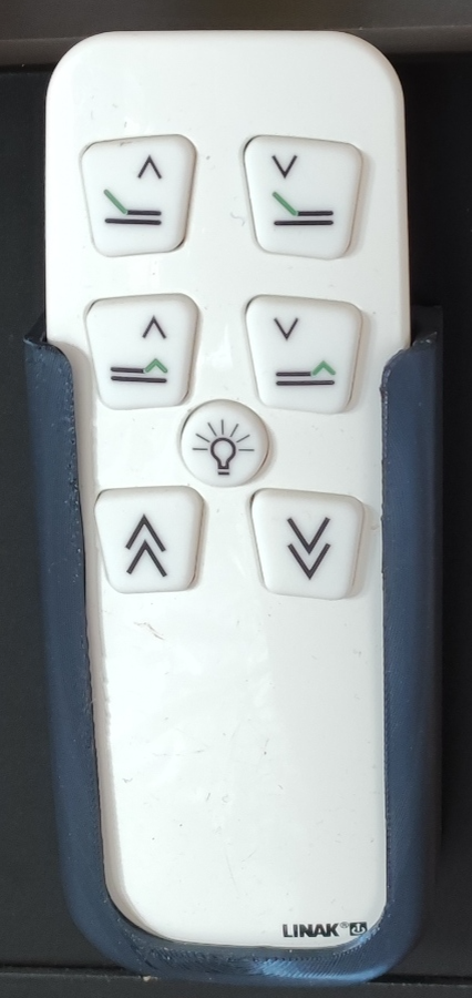 Wall mount for a Linak bed remote