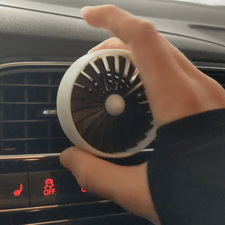 Turbofan aroma diffuser - Car vent mini Jet engine by CasaPrint3D ...