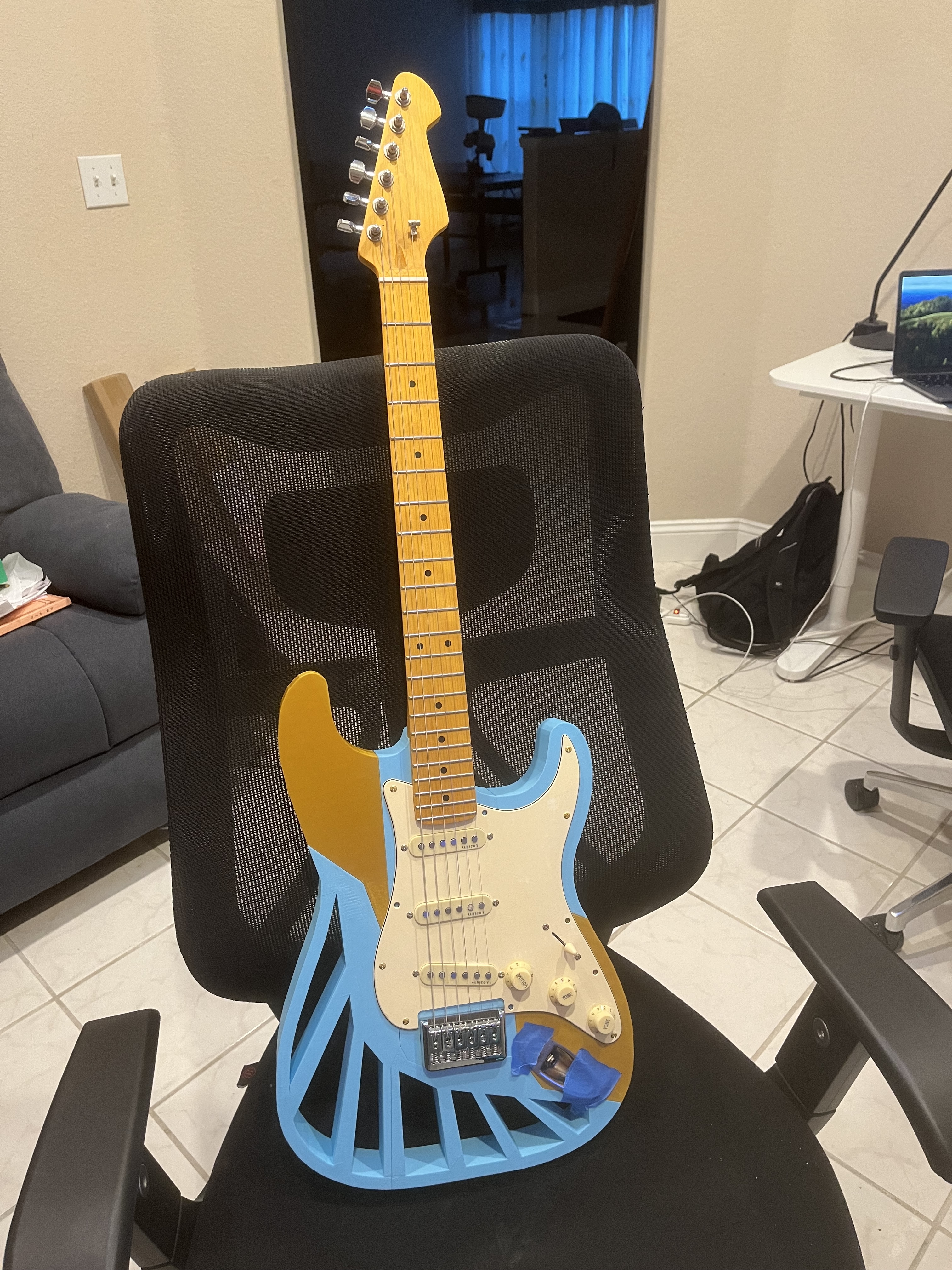 3d Printable Stratocaster-Style guitar
