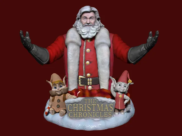 Santa Claus bust (Kurt Russell) V2 9 parts