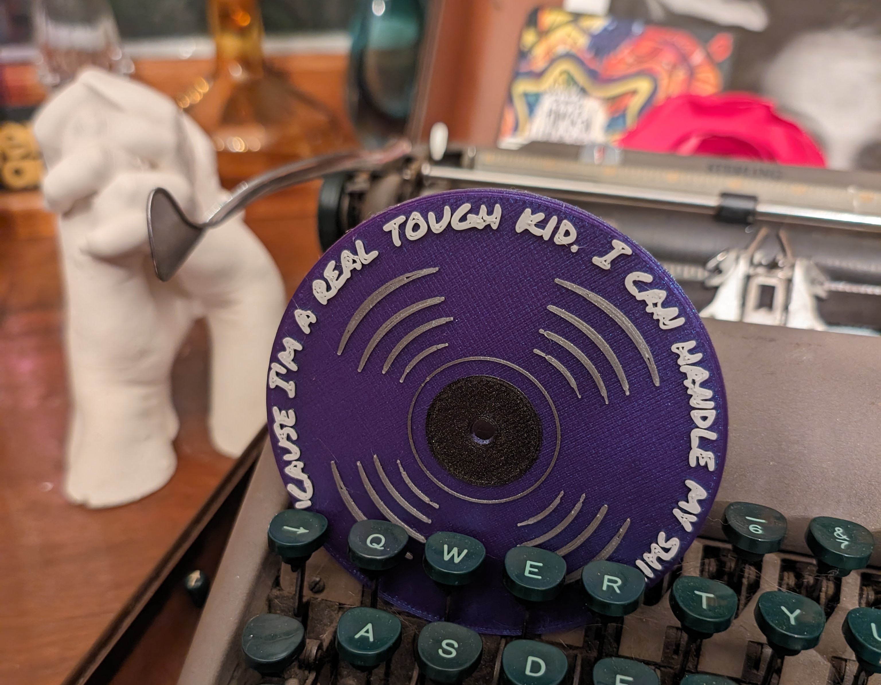 Tough Kid Taylor Swift Vinyl Record / CD Lyric - Wall art, desk art, decoration with optional hidden magnet version - Tortured Poets Department Swiftie Fan Art
