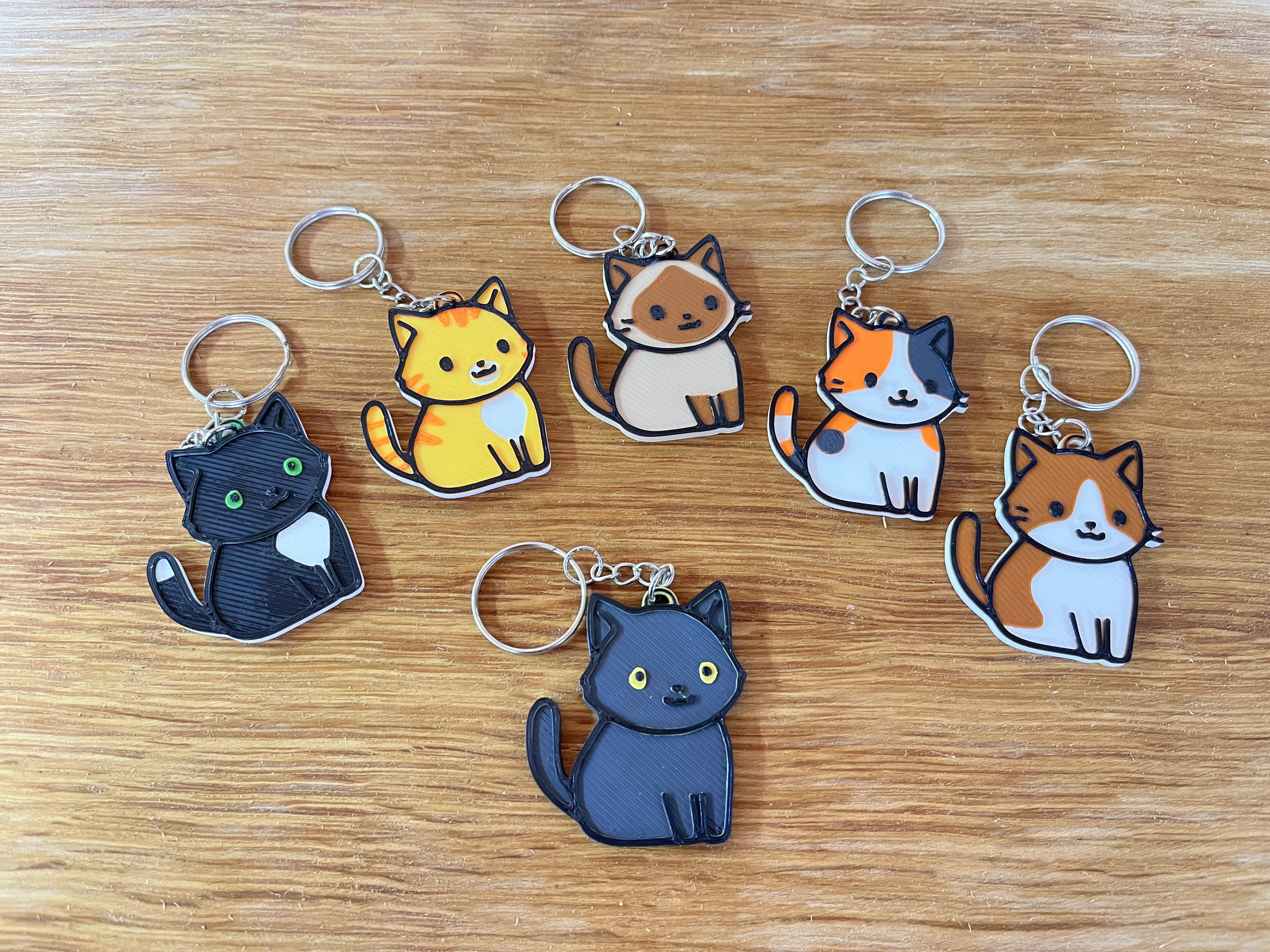 Cute Chartreux Cat Keychain