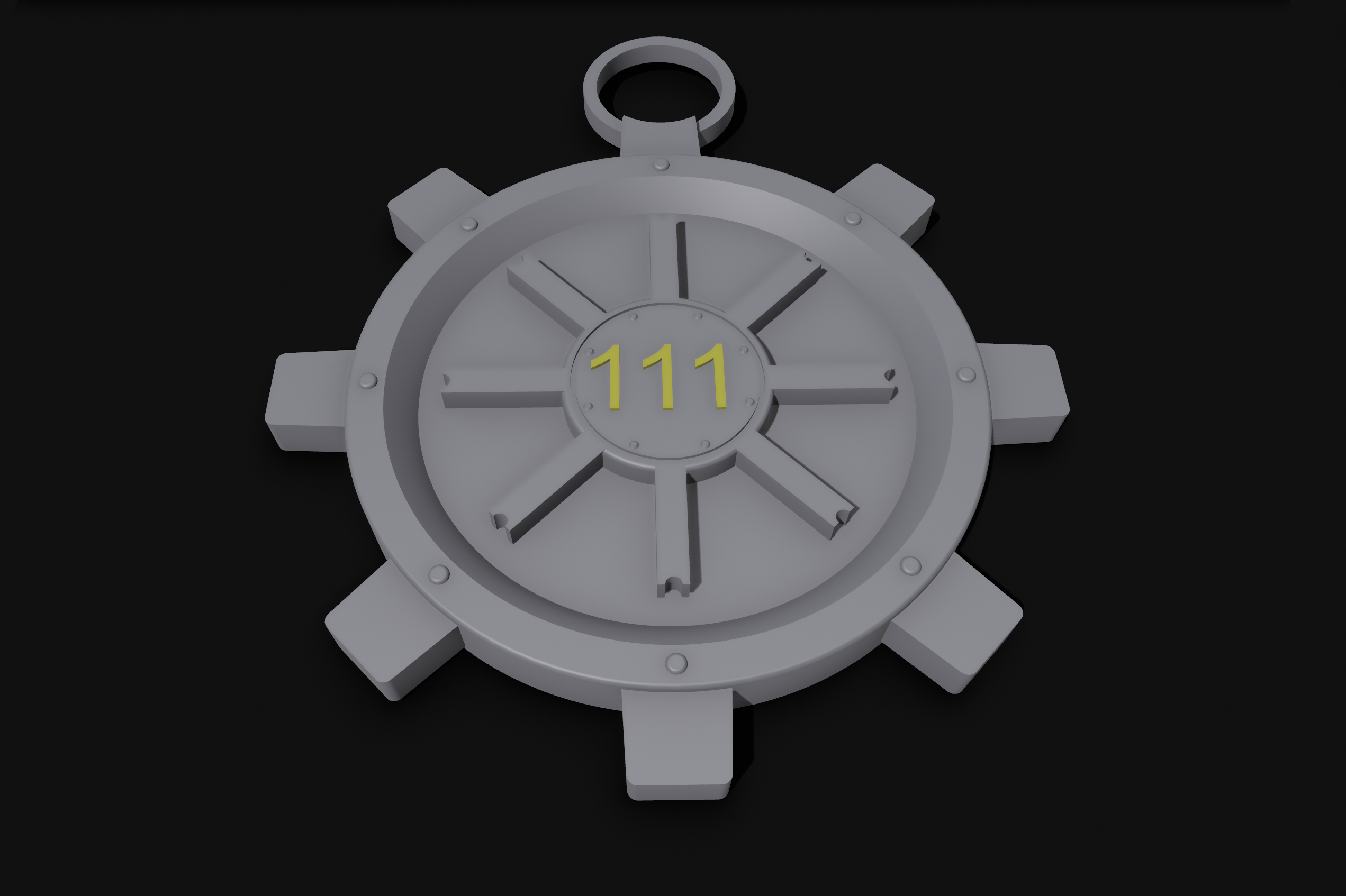 Fallout Vault Door Keychain