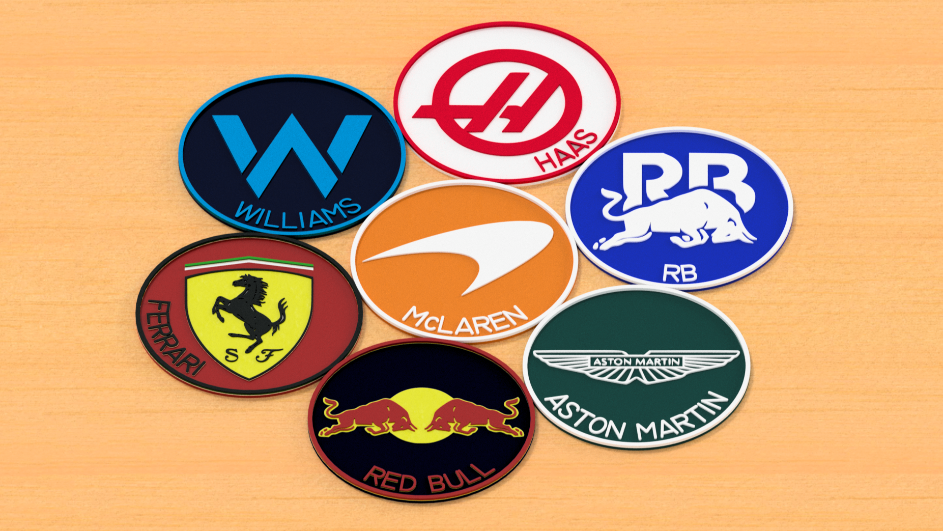 Formula 1 teams coaster set