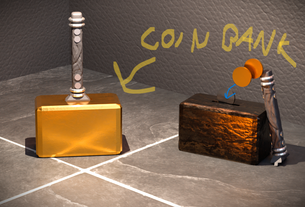 hammer coinbank