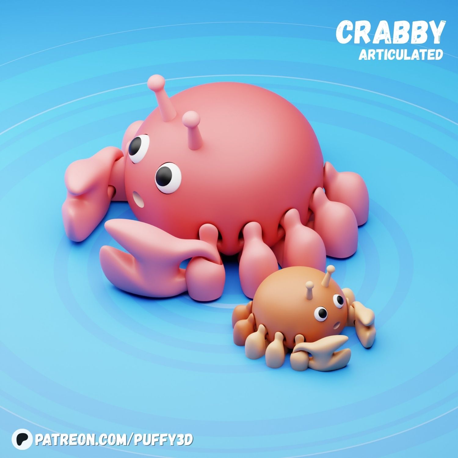 Miniatura 2 do modelo 3D Flexy Crab