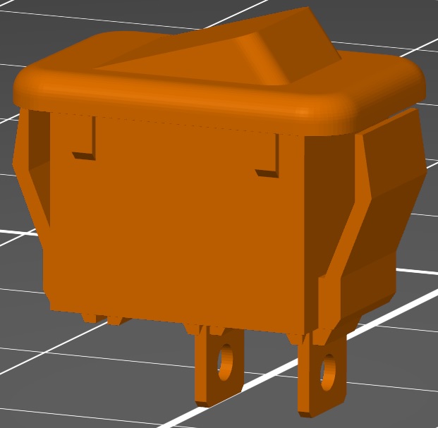 Rocker Switch; hole size 13,7x9,2mm by Tomesz Download free STL model