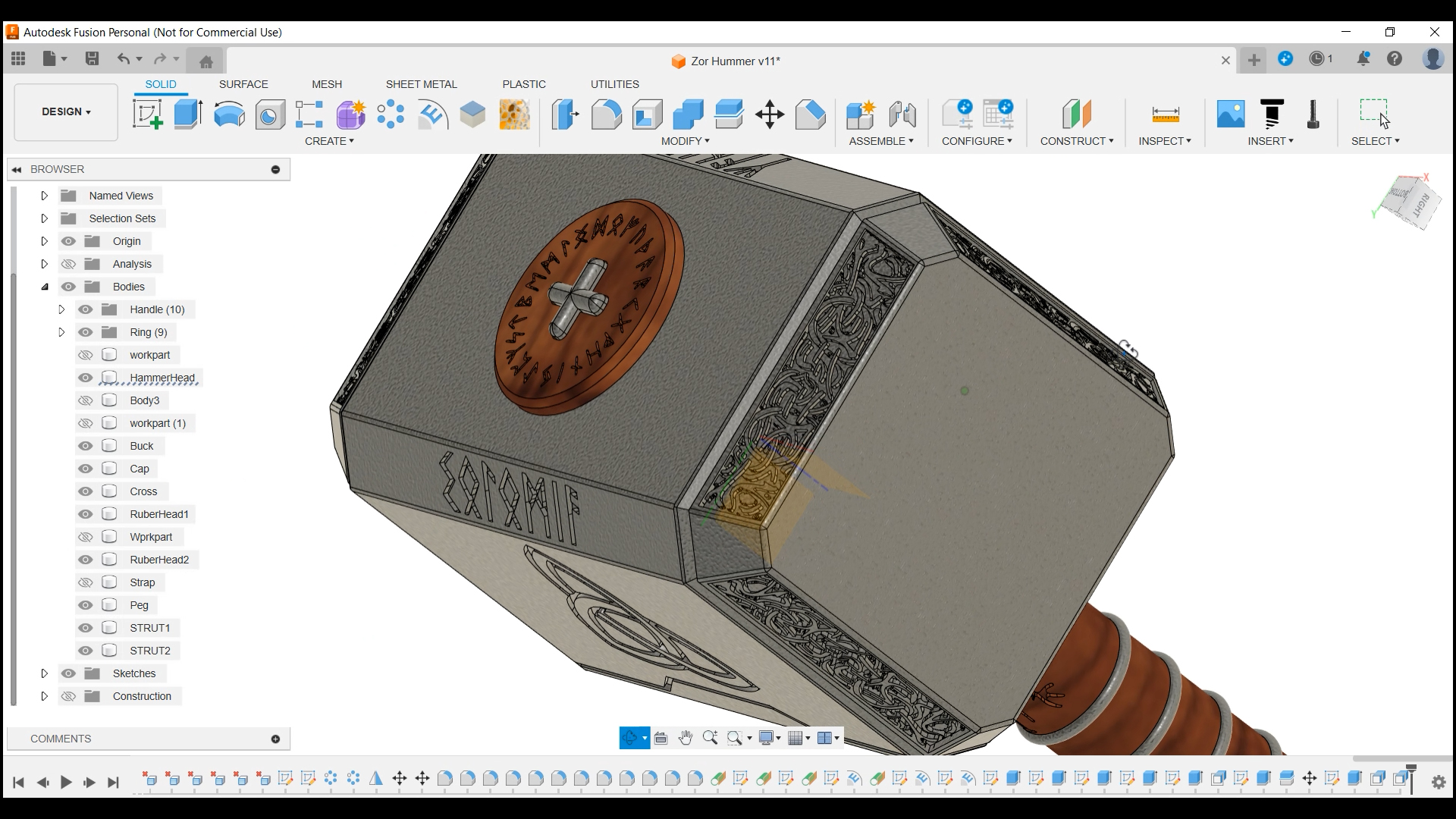 Miniatura 13 do modelo 3D Mini Thor Hammer (Mjölnir)
