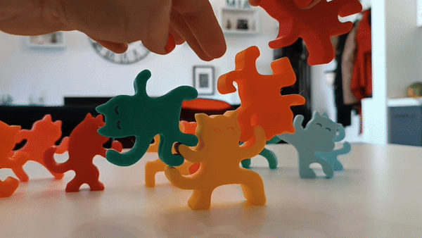 Miniatura 6 do modelo 3D Ninja Cats Stacking Game