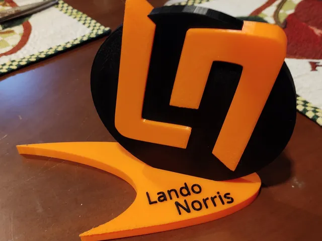Mclaren F1 Lando Norris logo display