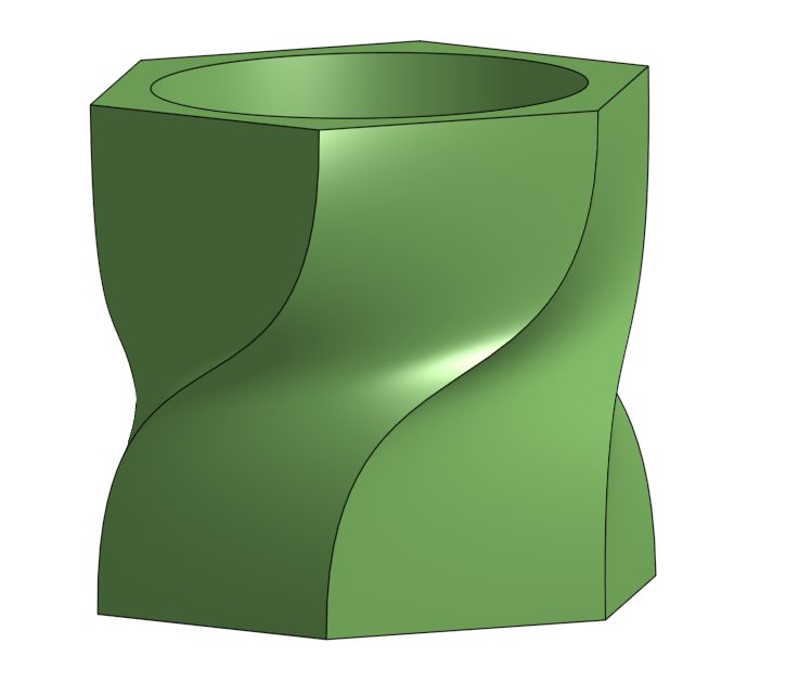 Miniatura 2 do modelo 3D Hexagonal Vase