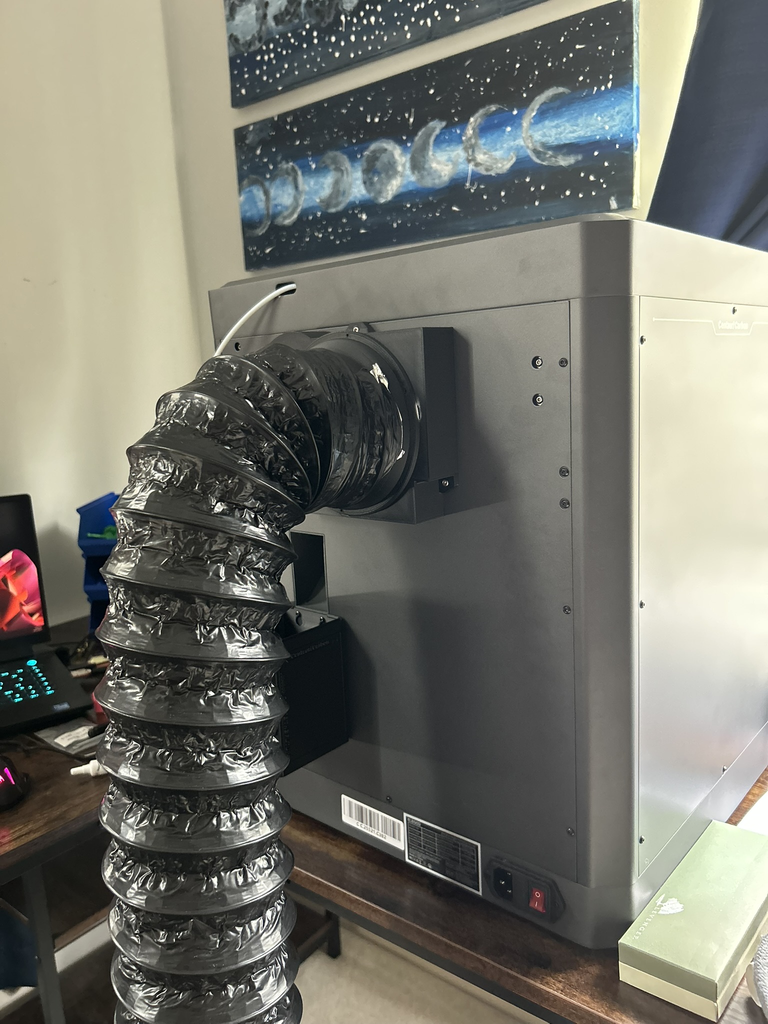 Elegoo Centauri Carbon 100mm duct adapter (ventilation system)