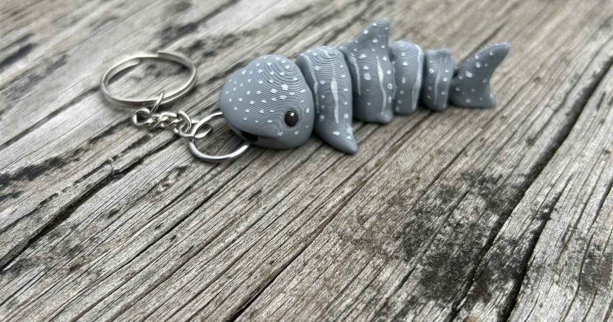 Whale Shark Keychain by Built_Over_Bot | Printables Store