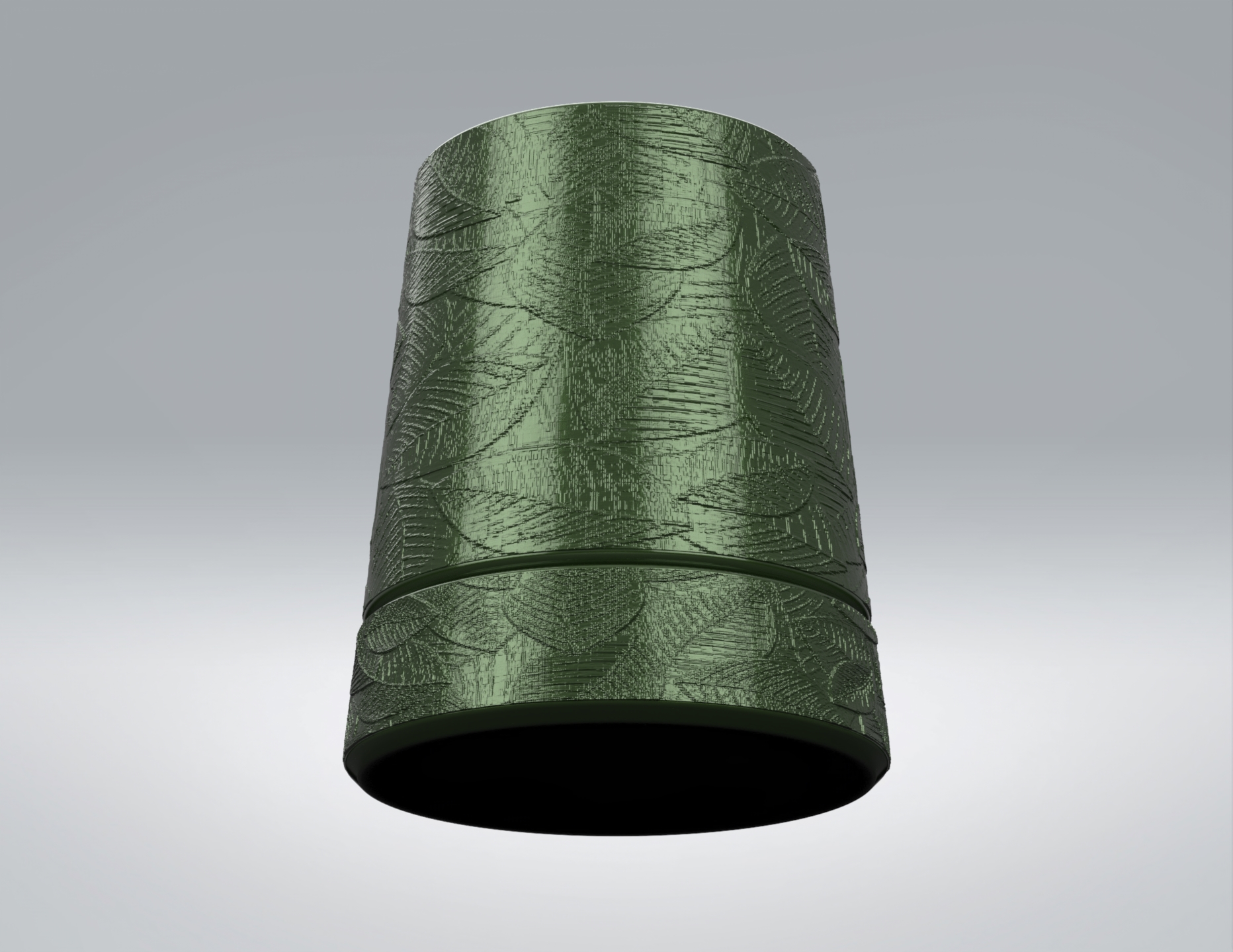 Miniatura 5 do modelo 3D Leaf pattern flower pot & drip tray