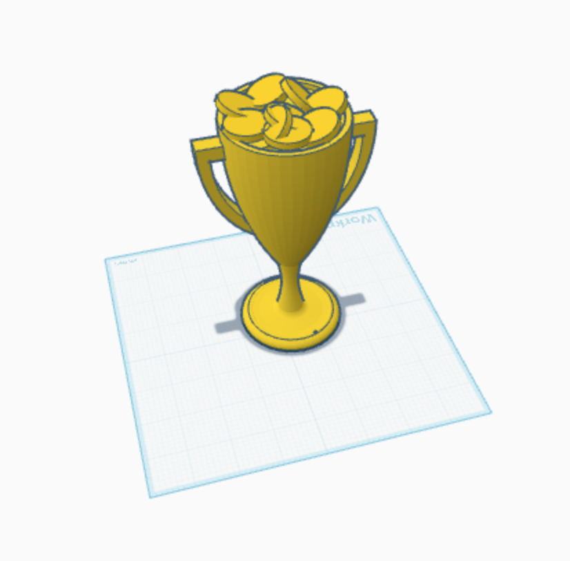 Gold filled trophy