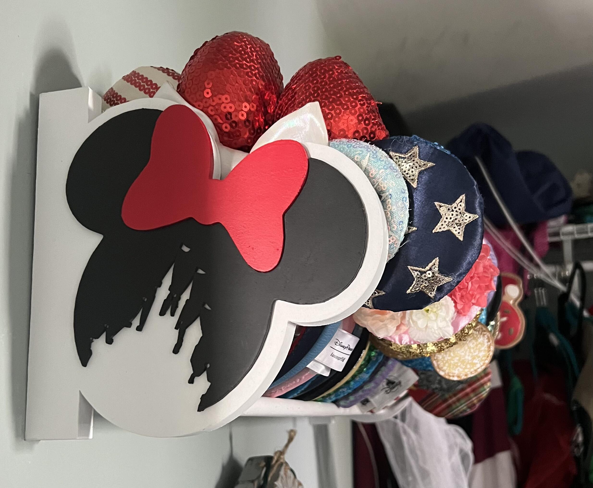 Minnie Ear holding Rack with decorations: 1/2 in mount holes by ...