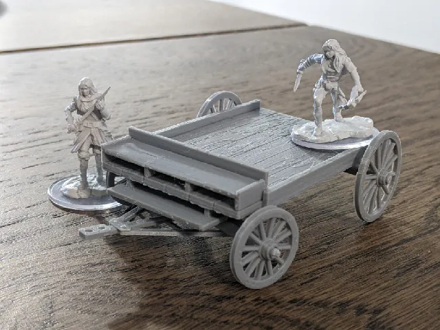 Wooden Flat Bed Wagon - D&D Scatter