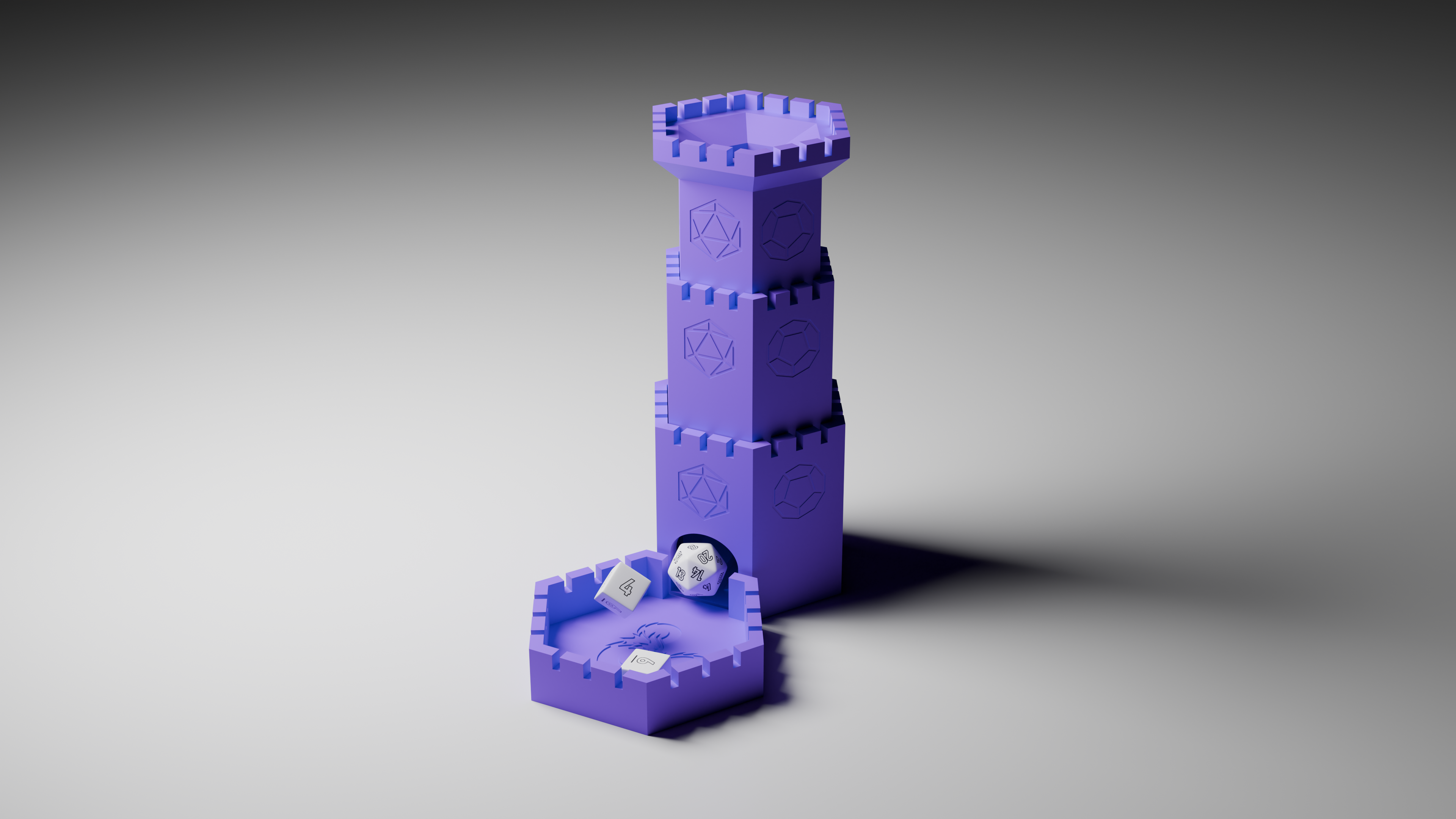 Collapsible Magnetic Dice Tower