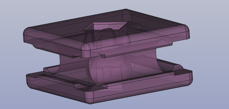 Building block 7,5 with six-sided connectors for fischertechnik / Drehnut application