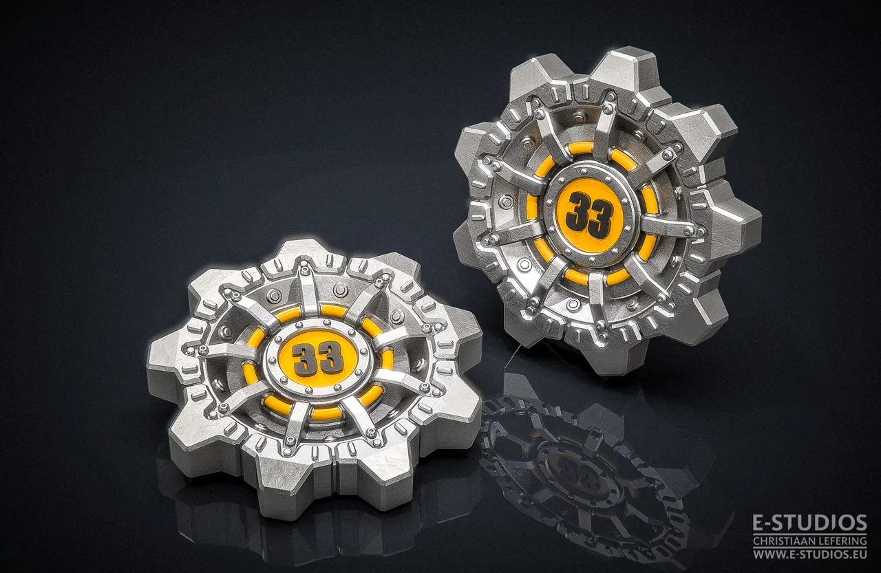 Fallout - Vault Door Brooches by Chrizz | Download free STL model