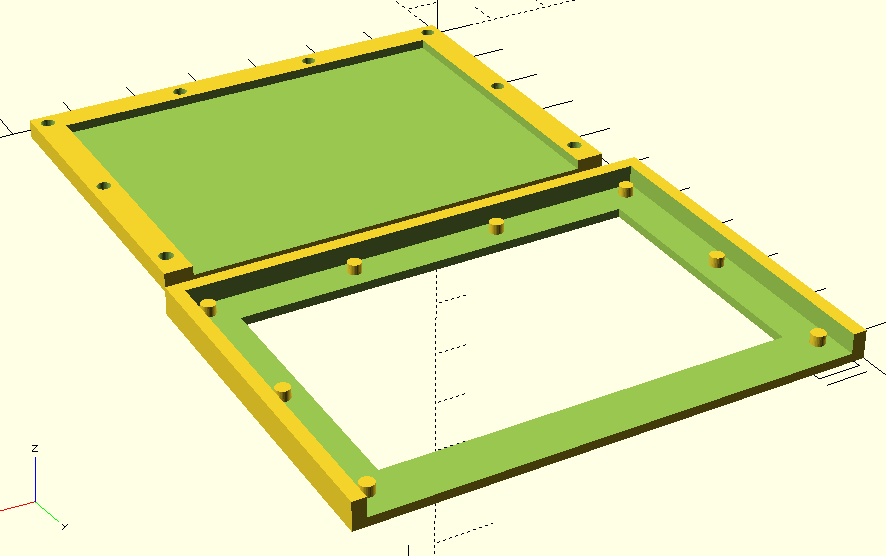 Label frame (OpenSCAD parametrizable) — miniatura 2