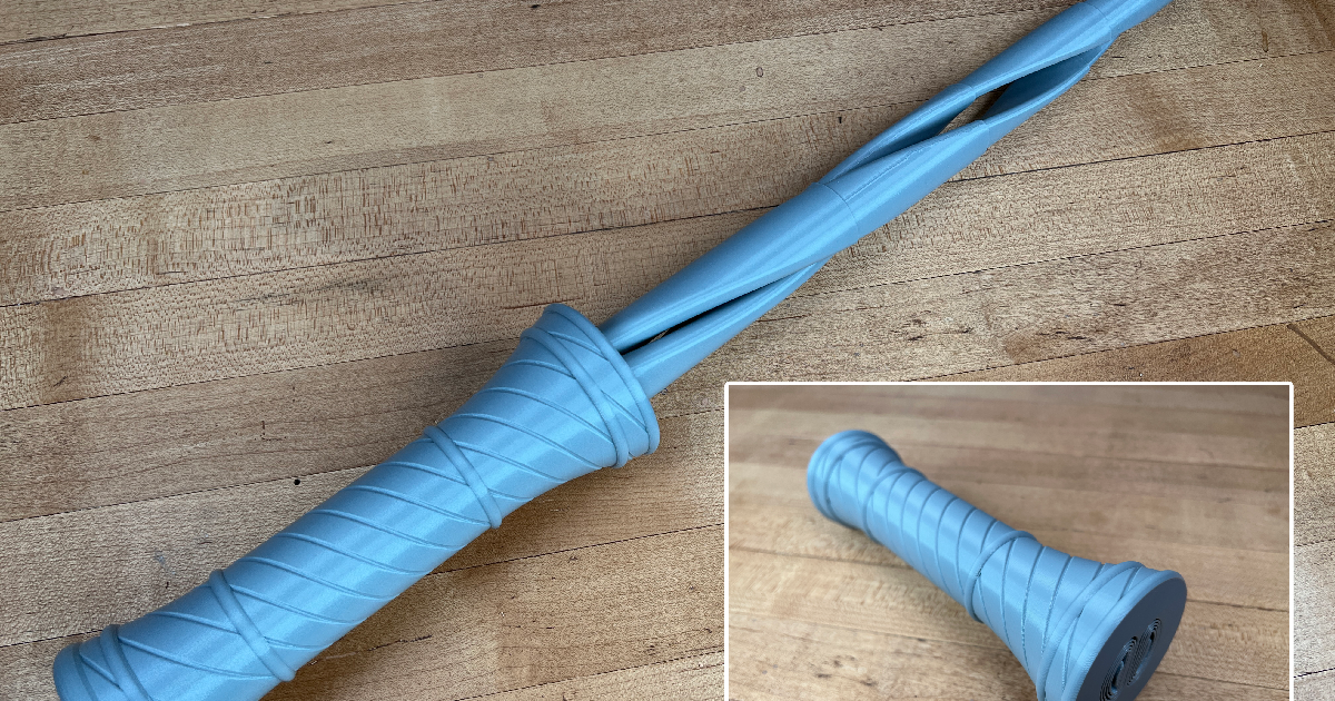 Dual Blade Magic Sword Print-in-Place by 3D Printing World | Download ...