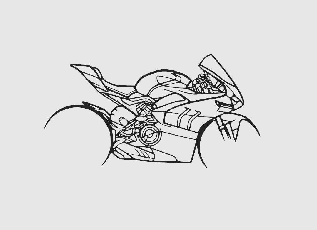 Ducati motorcycle - wall art