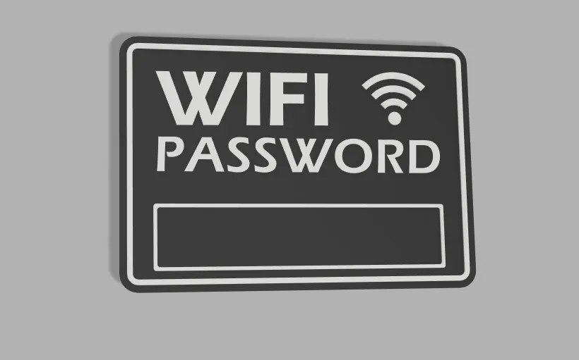 Wifi Password sign by Dengamleninja Download free STL model Wifi Password sign by Dengamleninja Download free STL model