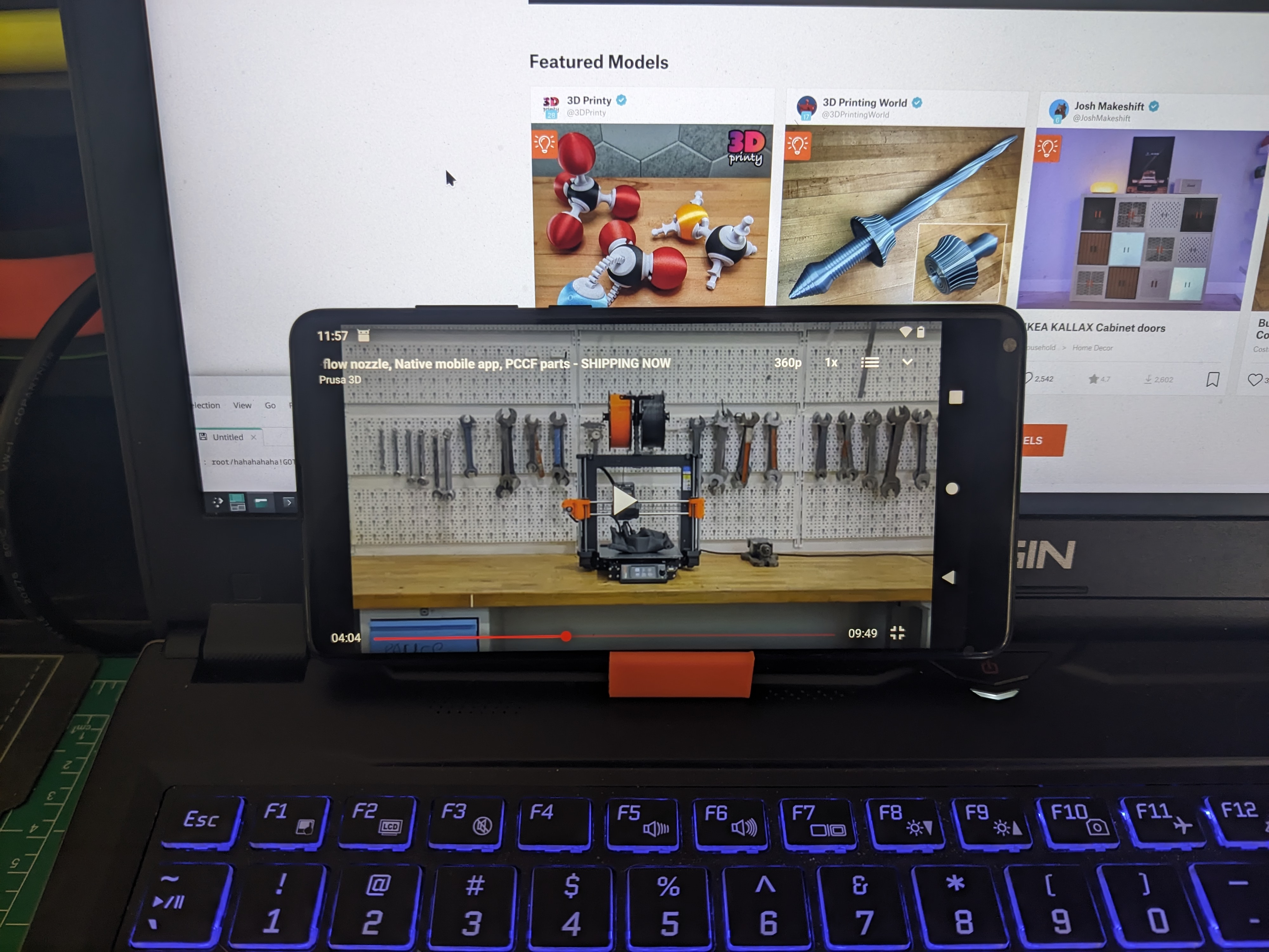 Laptop Phone Hook Stand