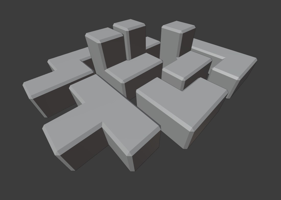 Miniatura 4 do modelo 3D A tetris puzzle