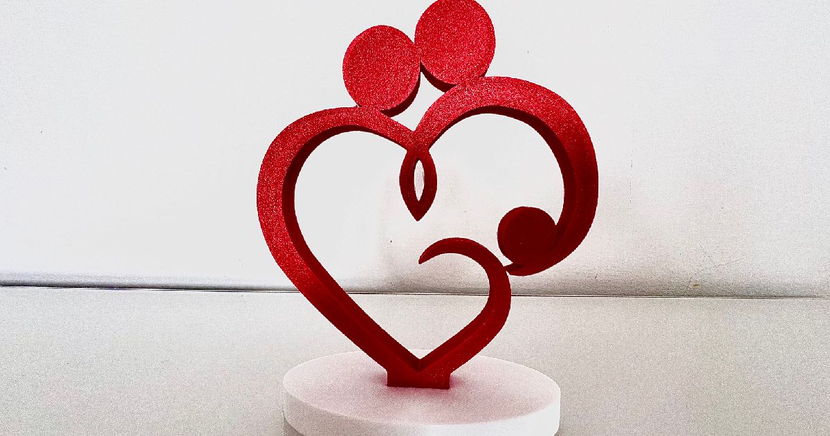 Heart statue love by Pivan Download free STL model
