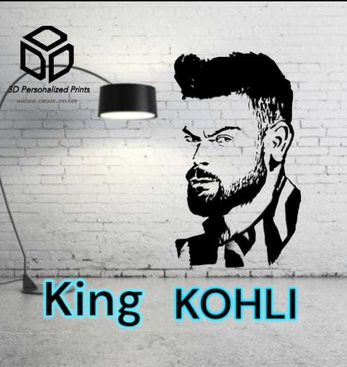 KING KOHLI: CAPTIVATING 2D WALL ART CELEBRATING CRICKET LEGEND VIRAT KOHLI