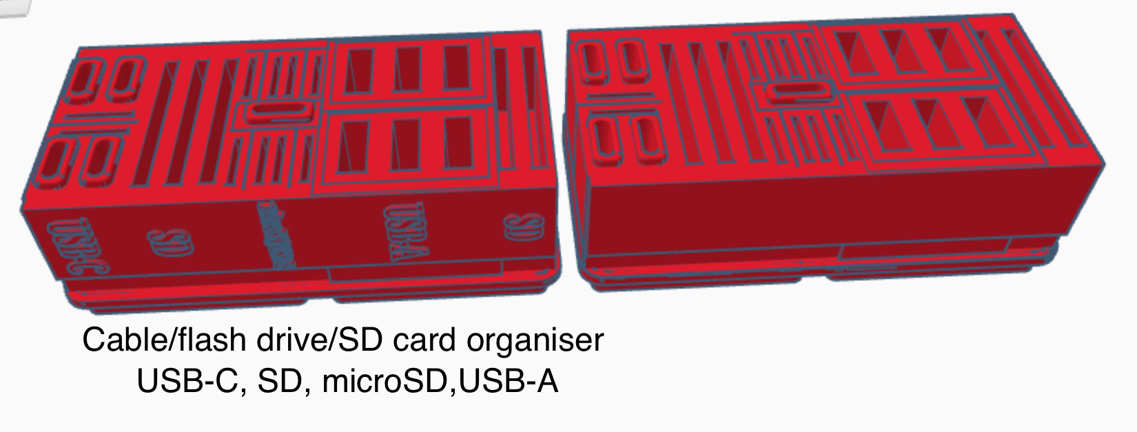 Gridfinity Cable/Flash drive/SD card organiser