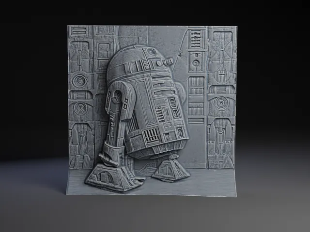 R2D2 Bas-Relief Plaque