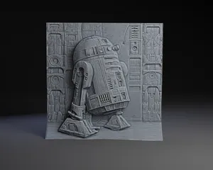 R2D2 Bas-Relief Plaque