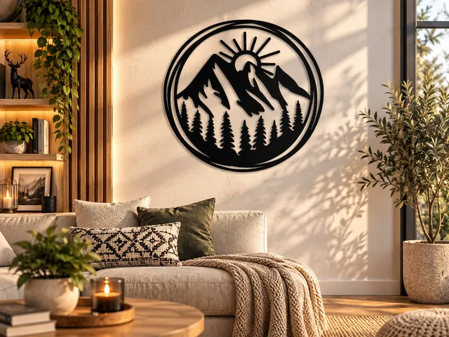 WallArt - Sun Mountains Nature