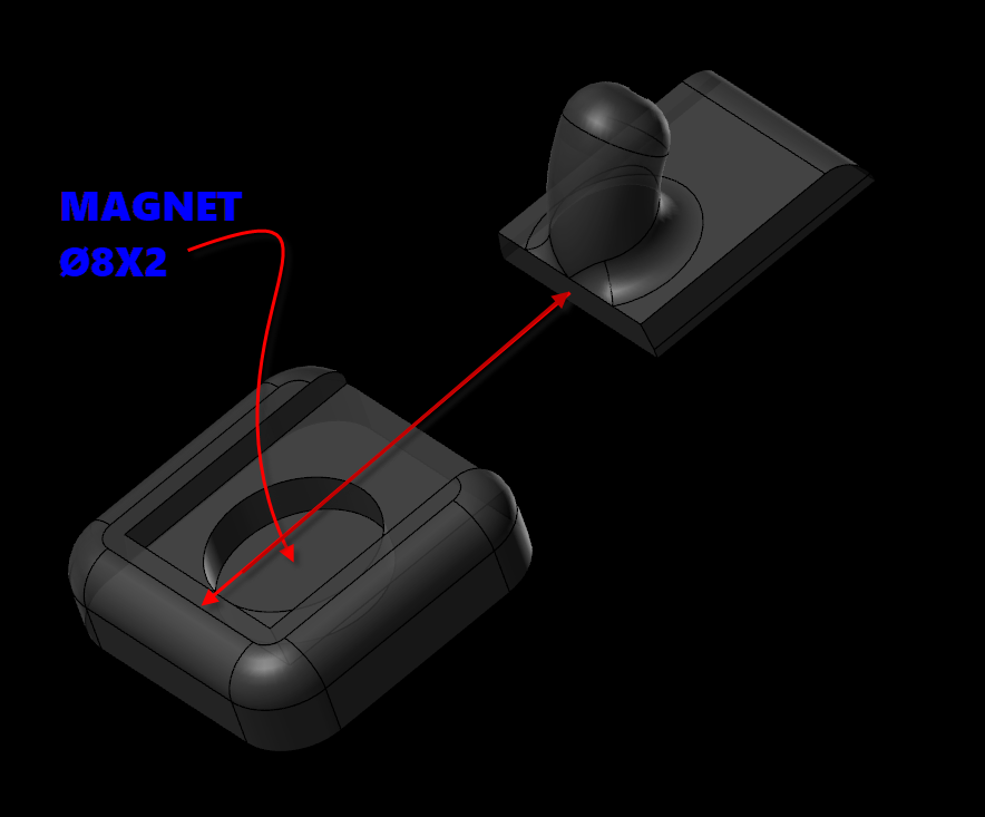 Magnetic Key Holder (mask, tissue, hat,....)
