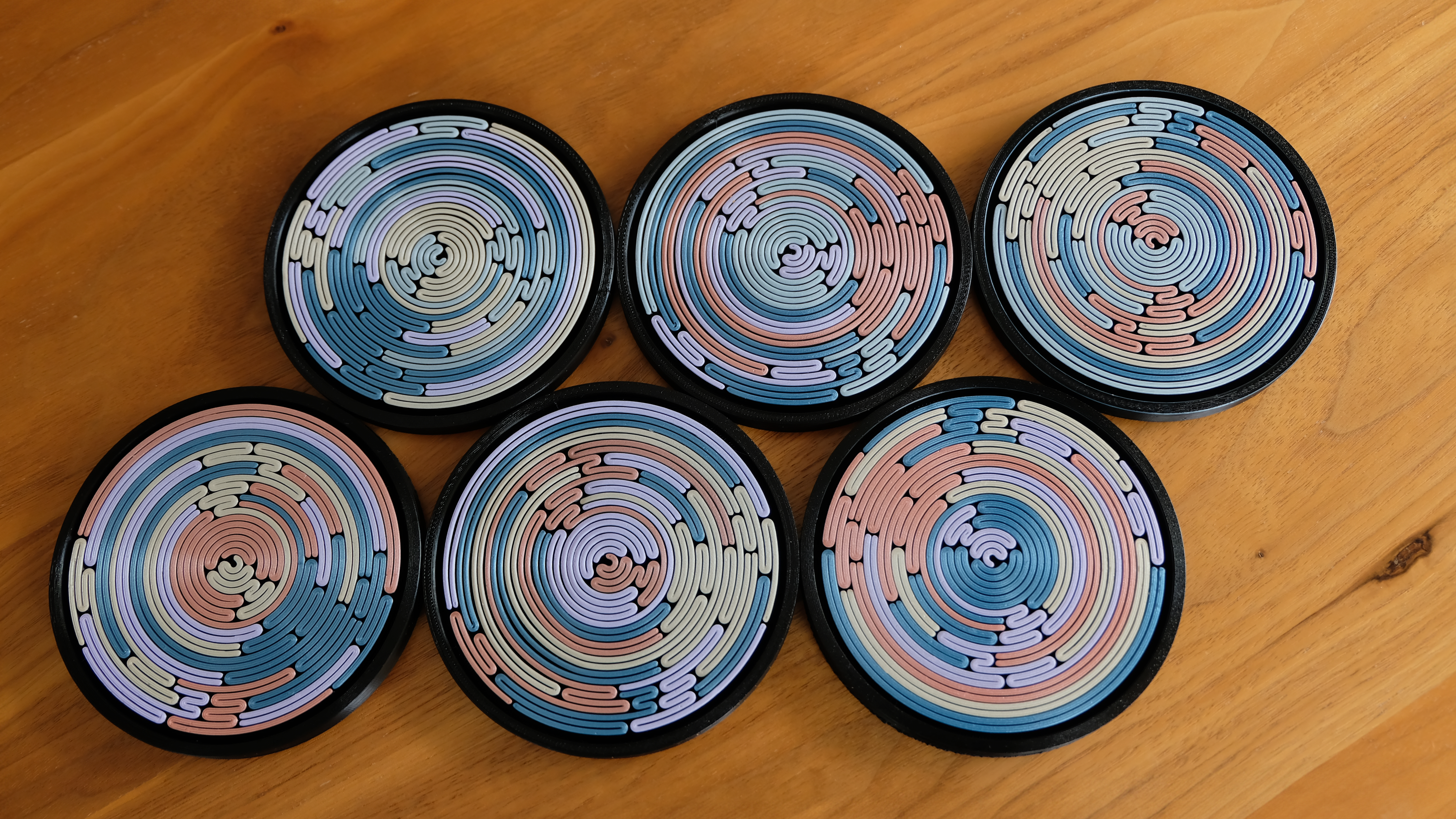 Labyrinth Patterned Coasters