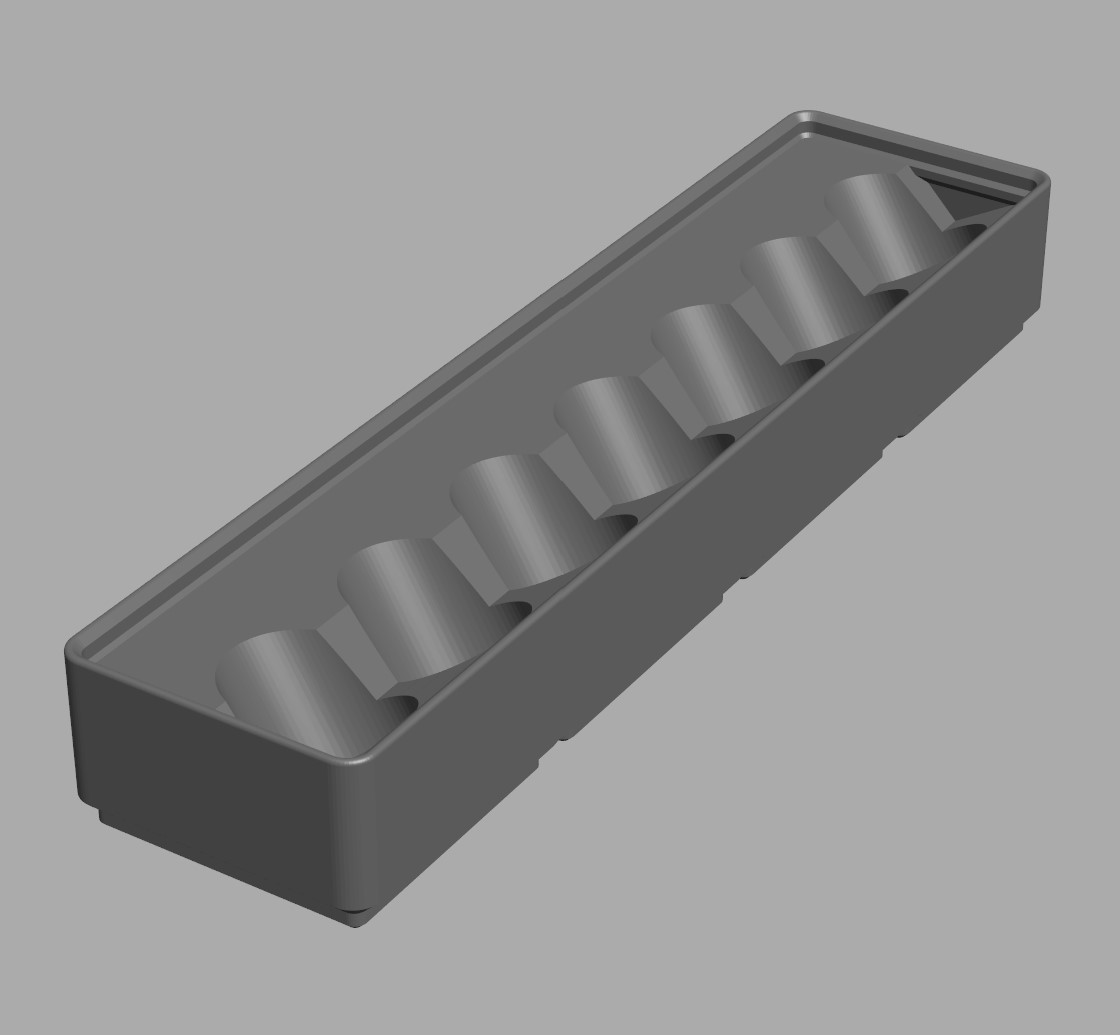 Gridfinity Socket Holder (7 slots for 3/8" Socket)