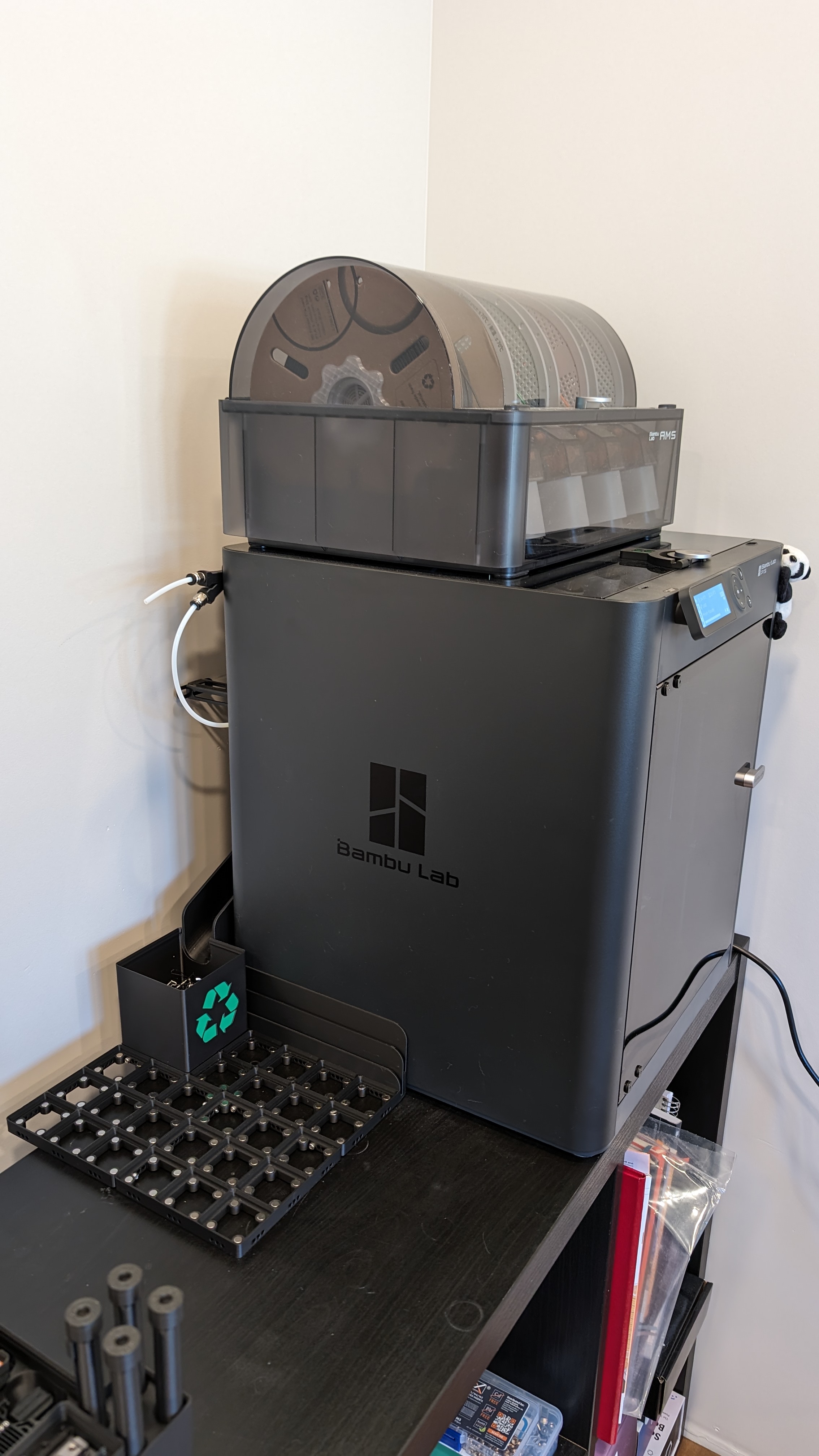 Bambu P1S X1C Poop Chute with Gridfinity Base and "Loo"