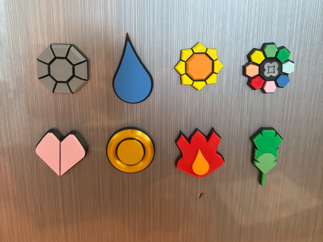 Kanto Gym Badges - Seperated