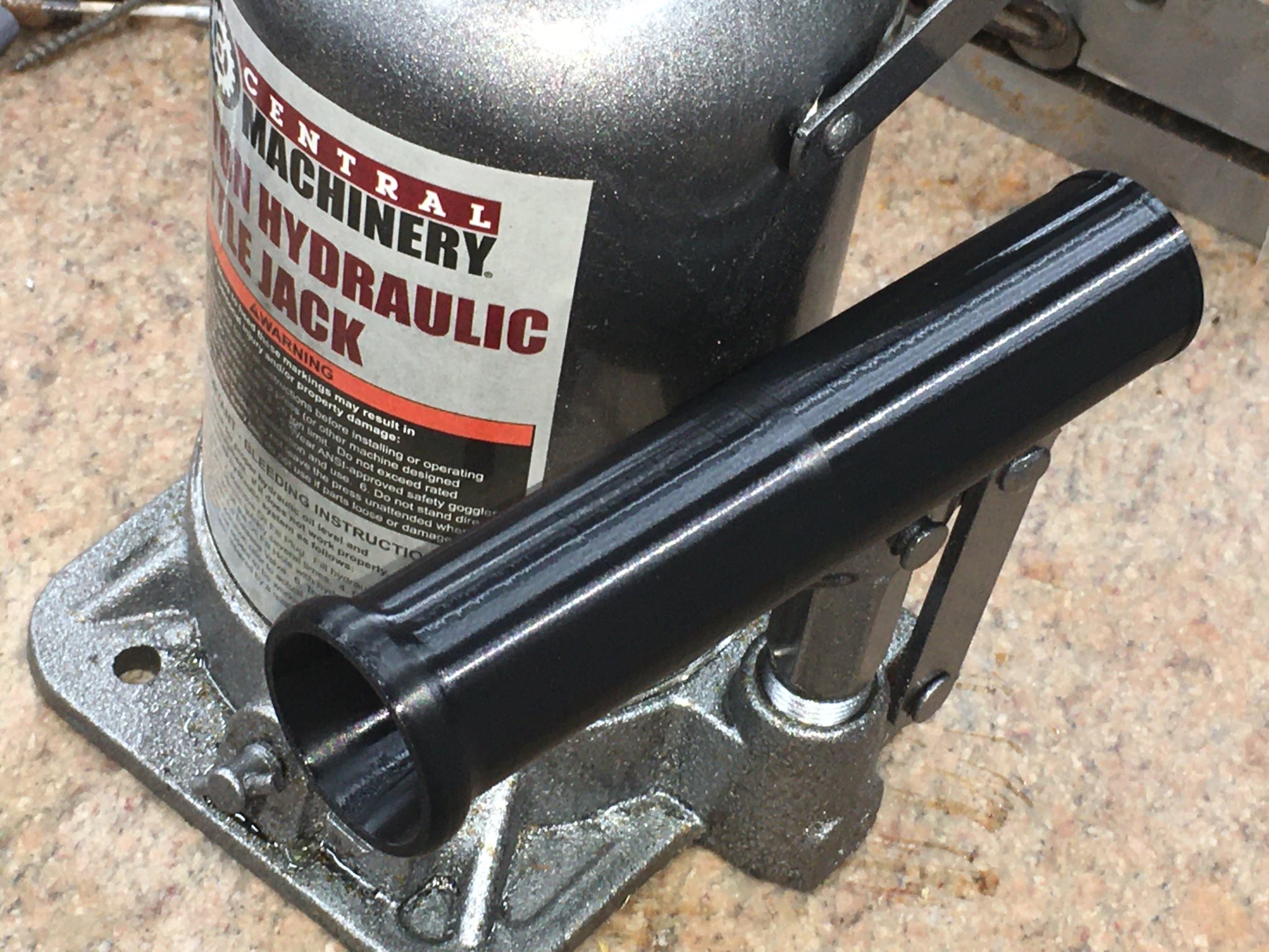 Quick Stubby Jack Handle for normal Harbor Freight Hydraulic tools by