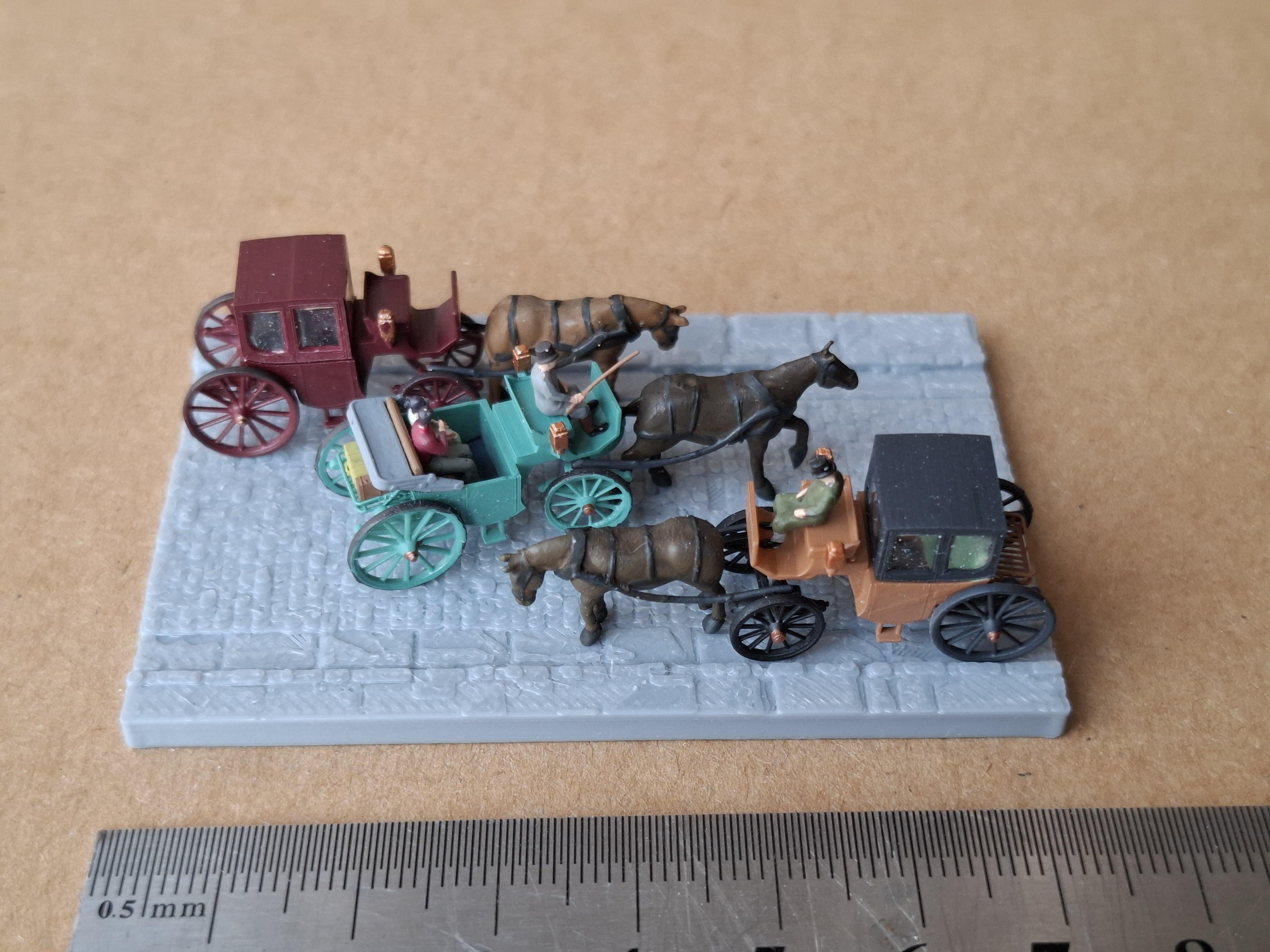 Rozoom's Brougham carriage, model railway style (1:148)