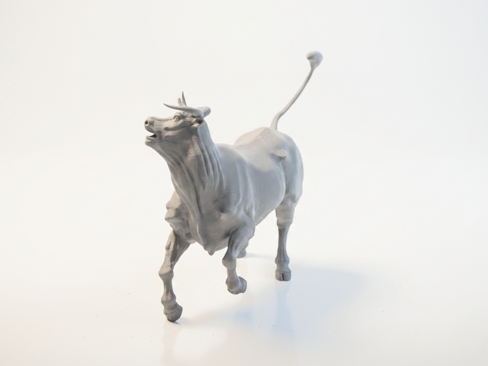 Raging Bull Figurine Animal Sculpture 3D Printable