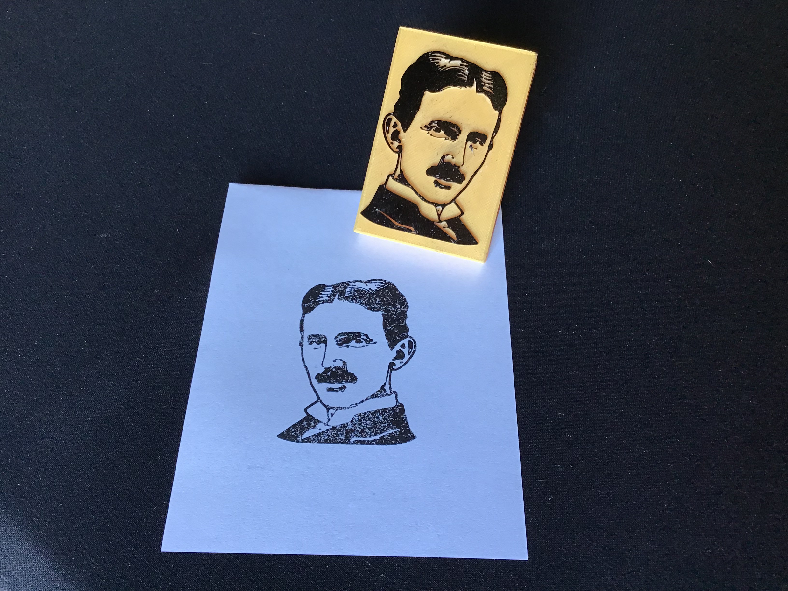 Nikola Tesla Art Stamp