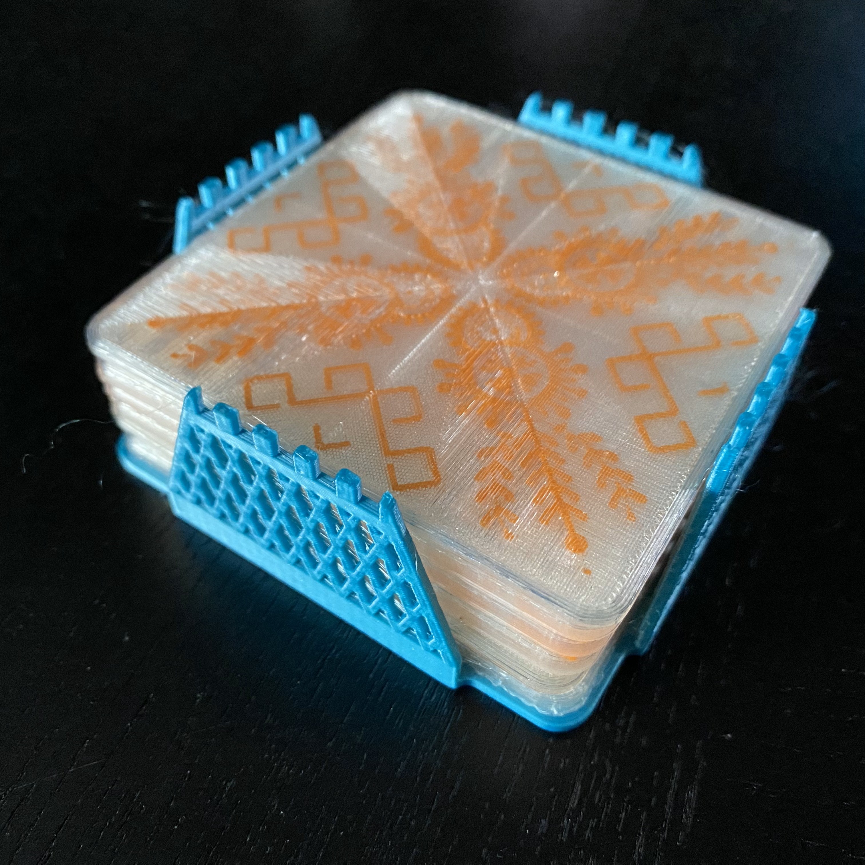 Croatian symbols style table coasters
