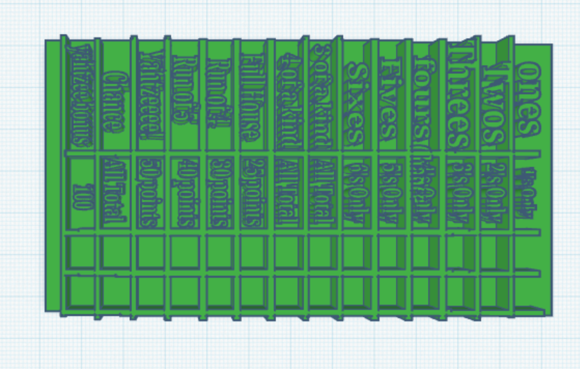 Yachtzee Play Board Stamp
