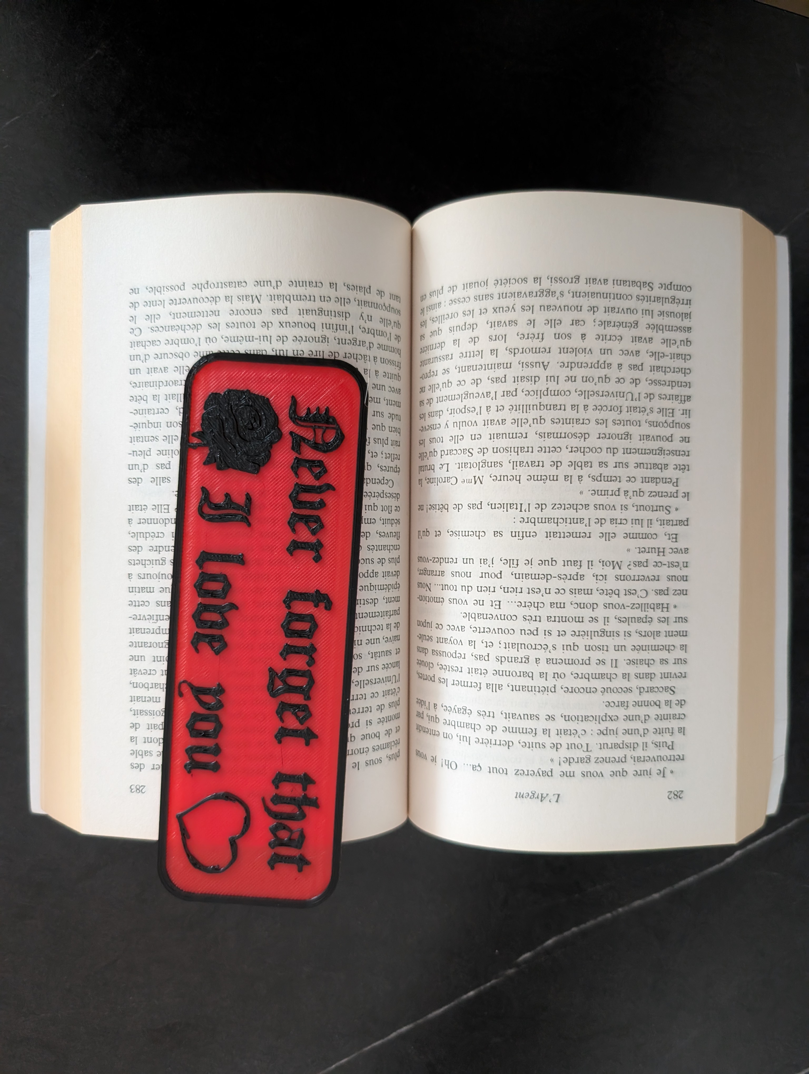 Gothic Bookmark - Never Forget That I Love You