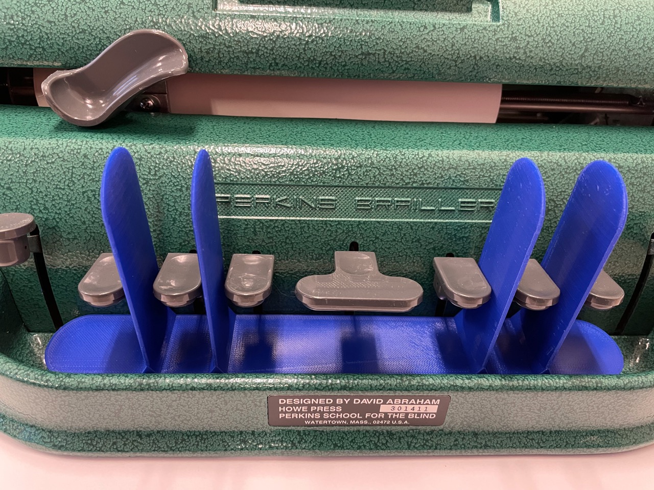 Guide for perkins brailler embosser 3D model